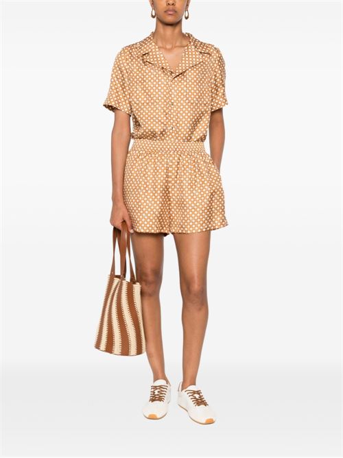 PRITNED SILK SHORTS
