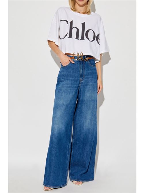 LOGO COTTON CROPPED T-SHIRT