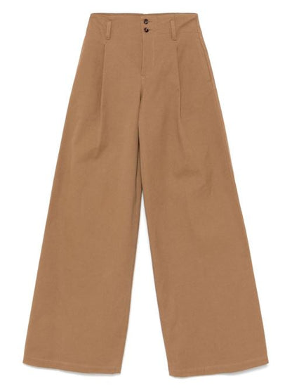 COTTON WIDE-LEG TROUSERS