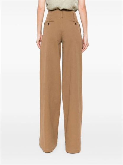 COTTON WIDE-LEG TROUSERS