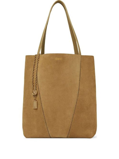 SPIN SUEDE LEATHER TOTE BAG