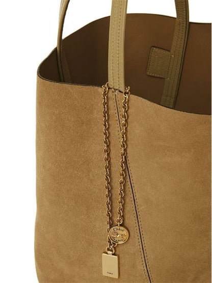SPIN SUEDE LEATHER TOTE BAG