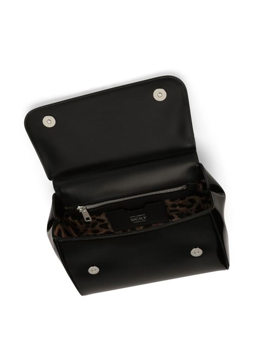 SICLY LARGE SHINY LEATHER HANDBAG