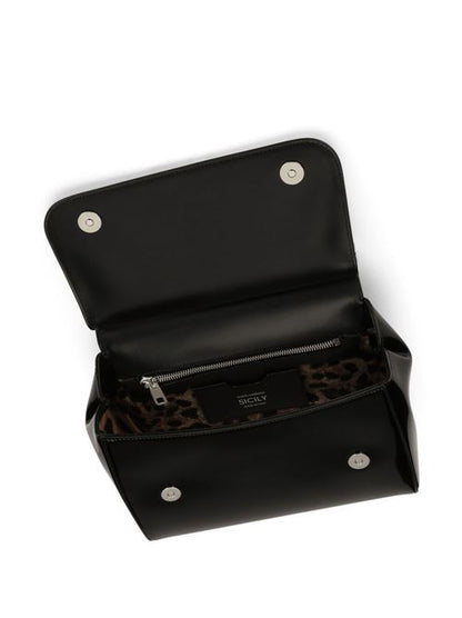 SICLY LARGE SHINY LEATHER HANDBAG