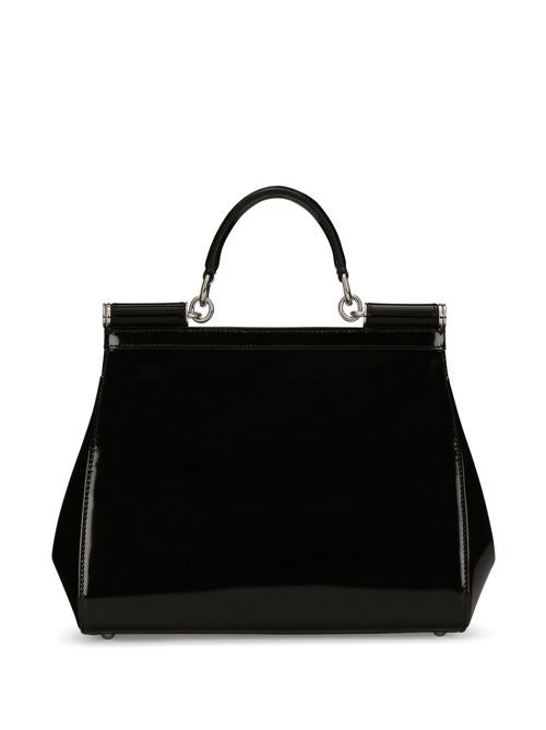SICLY LARGE SHINY LEATHER HANDBAG