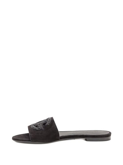 DG LOGO LEATHER SANDALS