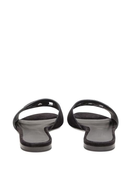 DG LOGO LEATHER SANDALS