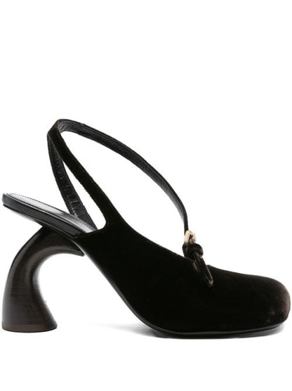 LEATHER VELVET SANDALS