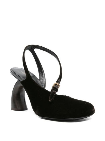 LEATHER VELVET SANDALS