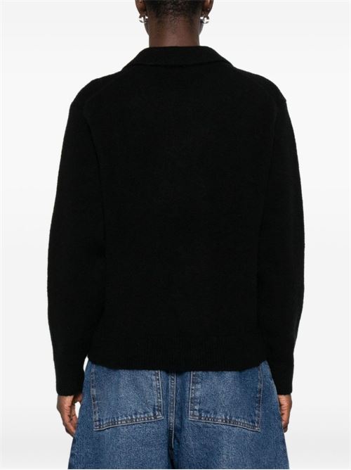 WOOL BLEND POLO SWEATER