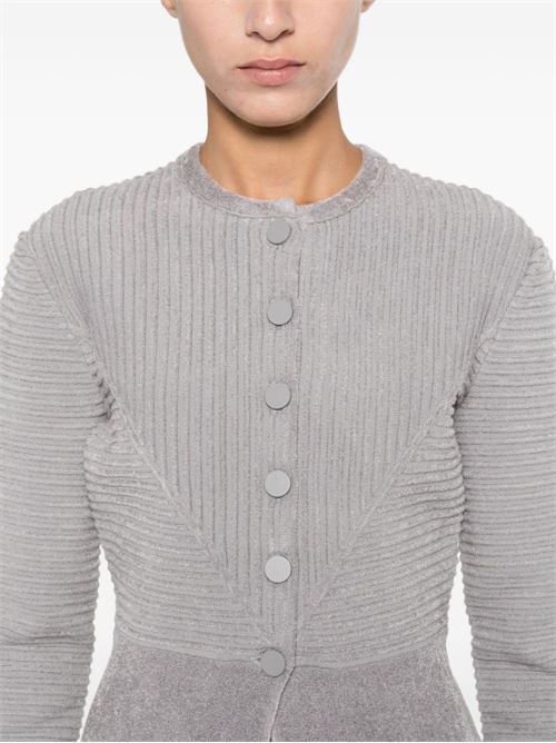 BUTTONED CREWNECK JACKET