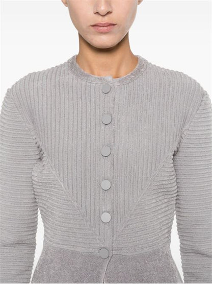 BUTTONED CREWNECK JACKET