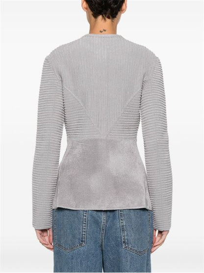 BUTTONED CREWNECK JACKET