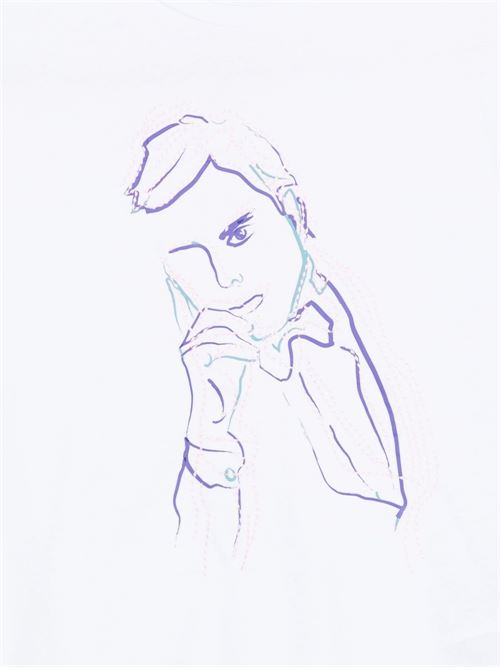 COTTON T-SHIRT WITH GIORGIO ARMANI PRINT