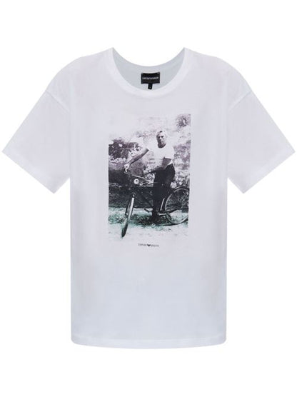 T-SHIRT WITH GIORGIO ARMANI PRINT
