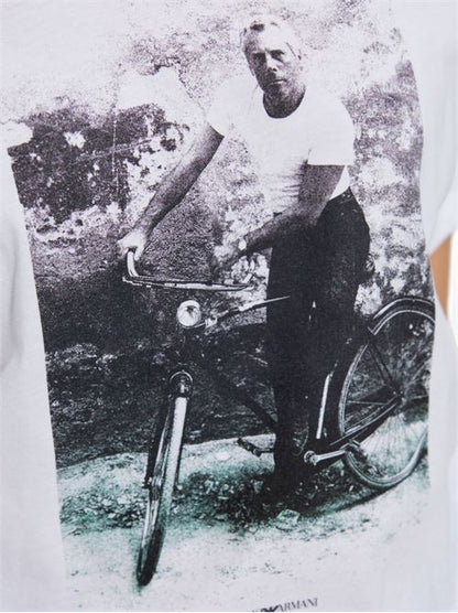 T-SHIRT WITH GIORGIO ARMANI PRINT