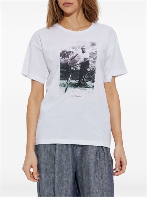T-SHIRT WITH GIORGIO ARMANI PRINT