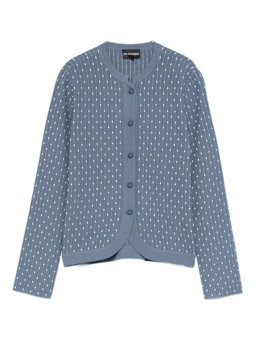 DOTTED CREWNECK CARDIGAN