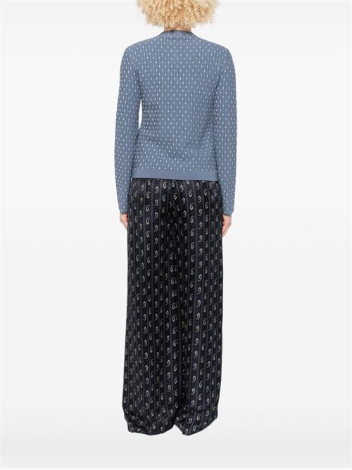 DOTTED CREWNECK CARDIGAN