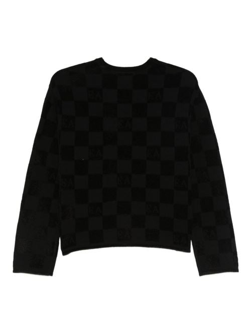CHECK CREWNECK SWEATER