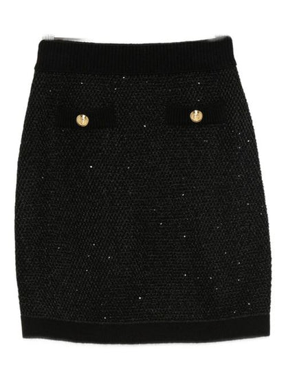 WOOL KNITTED SKIRT
