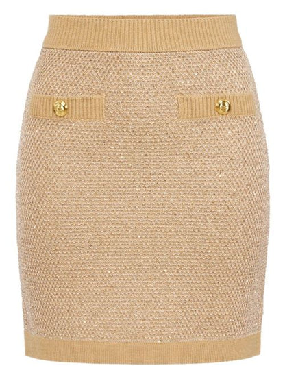 WOOL KNITTED SKIRT
