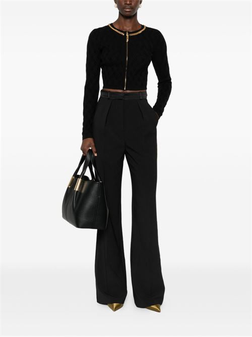 FLARED-LEG TROUSERS