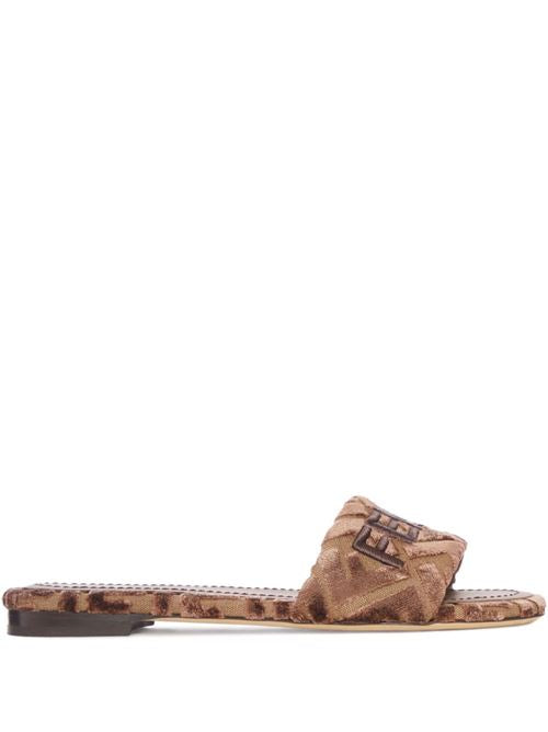 FENDI SUNSHINE VELVET SANDALS