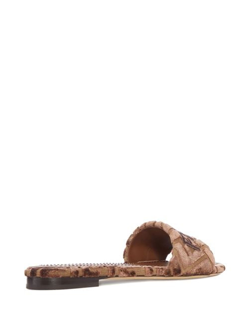 FENDI SUNSHINE VELVET SANDALS