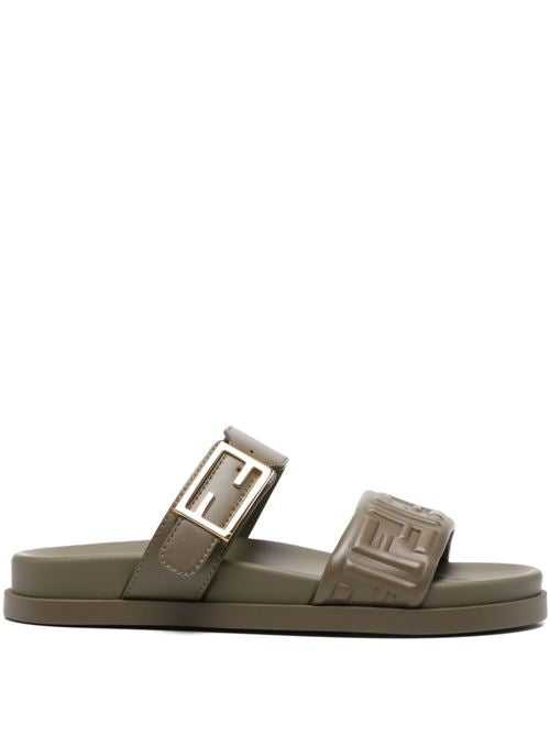FENDI FEEL LEATHER SANDALS