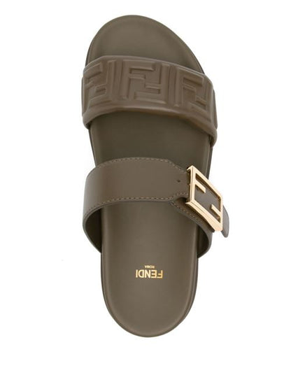 FENDI FEEL LEATHER SANDALS