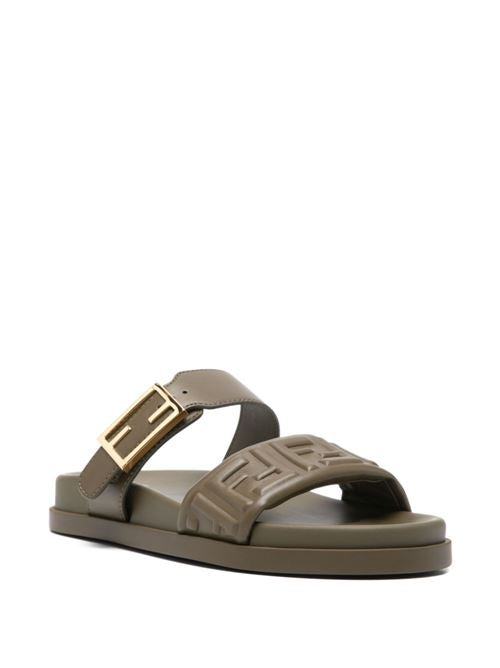 FENDI FEEL LEATHER SANDALS