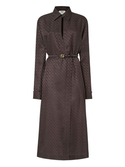 FF JACQUARD SILK MAXI DRESS