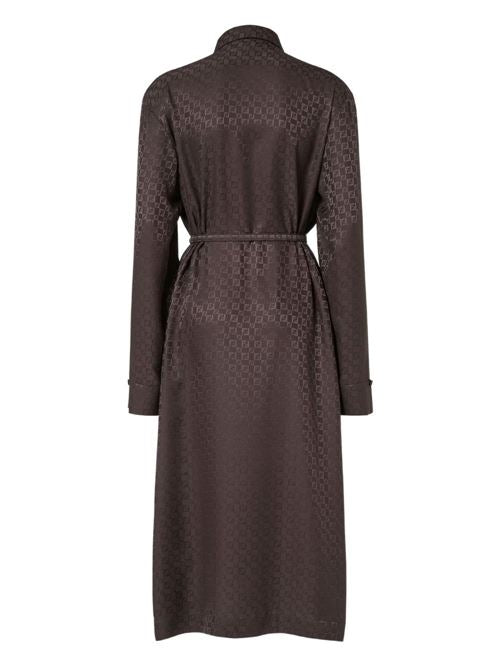 FF JACQUARD SILK MAXI DRESS