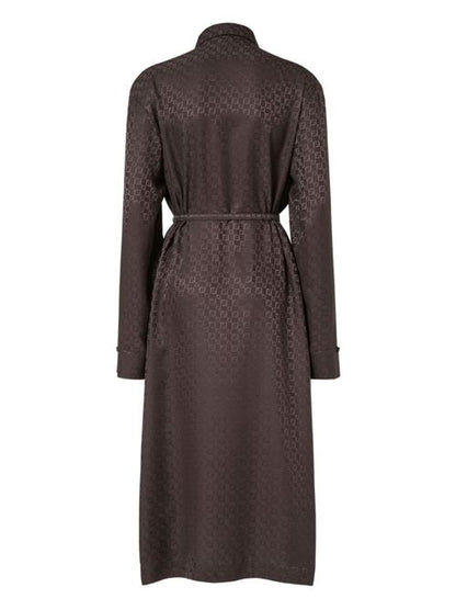 FF JACQUARD SILK MAXI DRESS