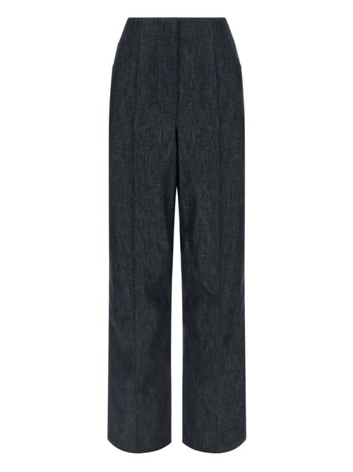 COTTON WIDE-LEG TROUSERS