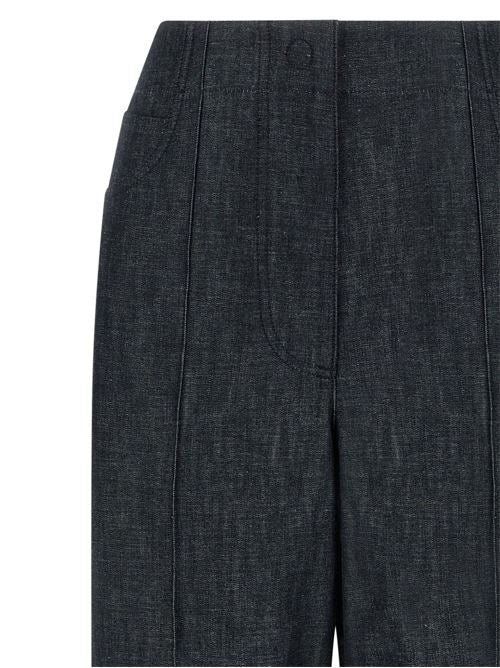 COTTON WIDE-LEG TROUSERS