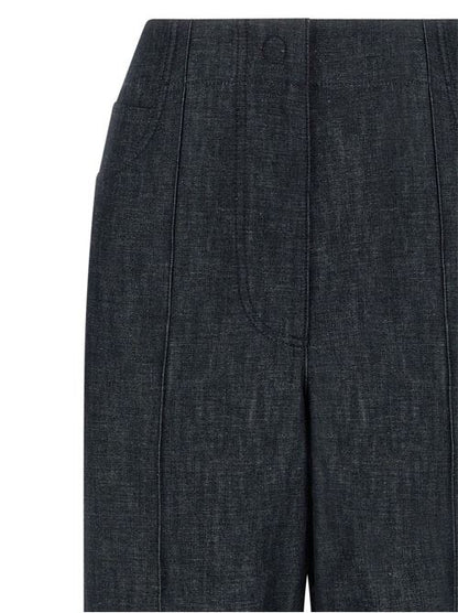 COTTON WIDE-LEG TROUSERS