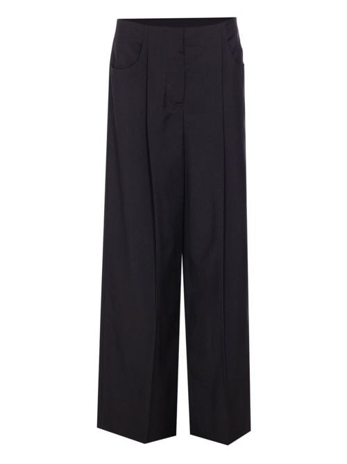WOOL WIDE-LEG TROUSERS