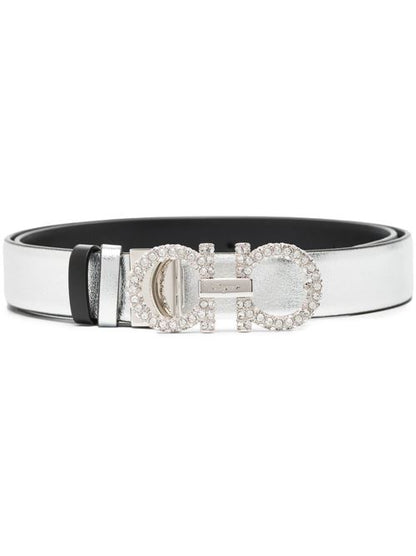 GANCINI STRASS LEATHER BELT