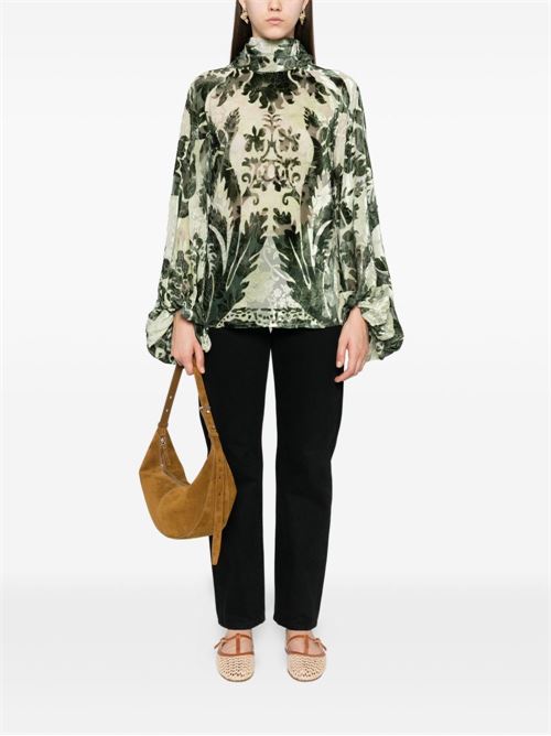 PRINTED SILK BLOUSE