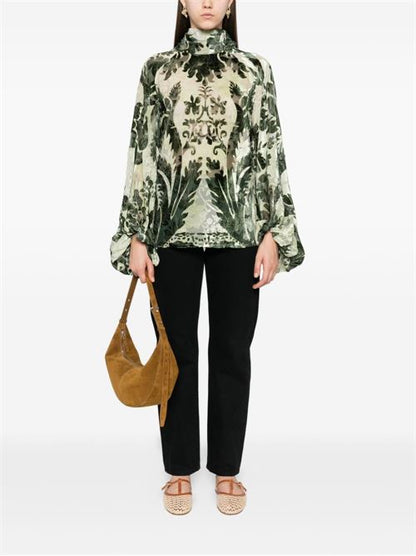 PRINTED SILK BLOUSE