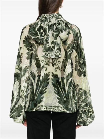 PRINTED SILK BLOUSE