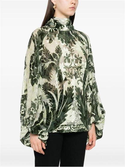 PRINTED SILK BLOUSE