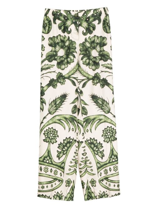 PRINTED SILK TROUSERS