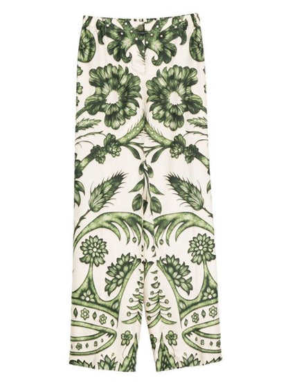PRINTED SILK TROUSERS