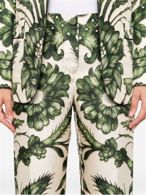 PRINTED SILK TROUSERS