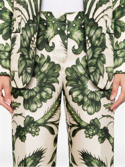 PRINTED SILK TROUSERS