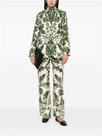 PRINTED SILK TROUSERS