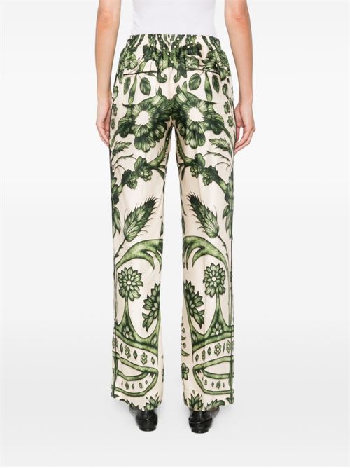 PRINTED SILK TROUSERS